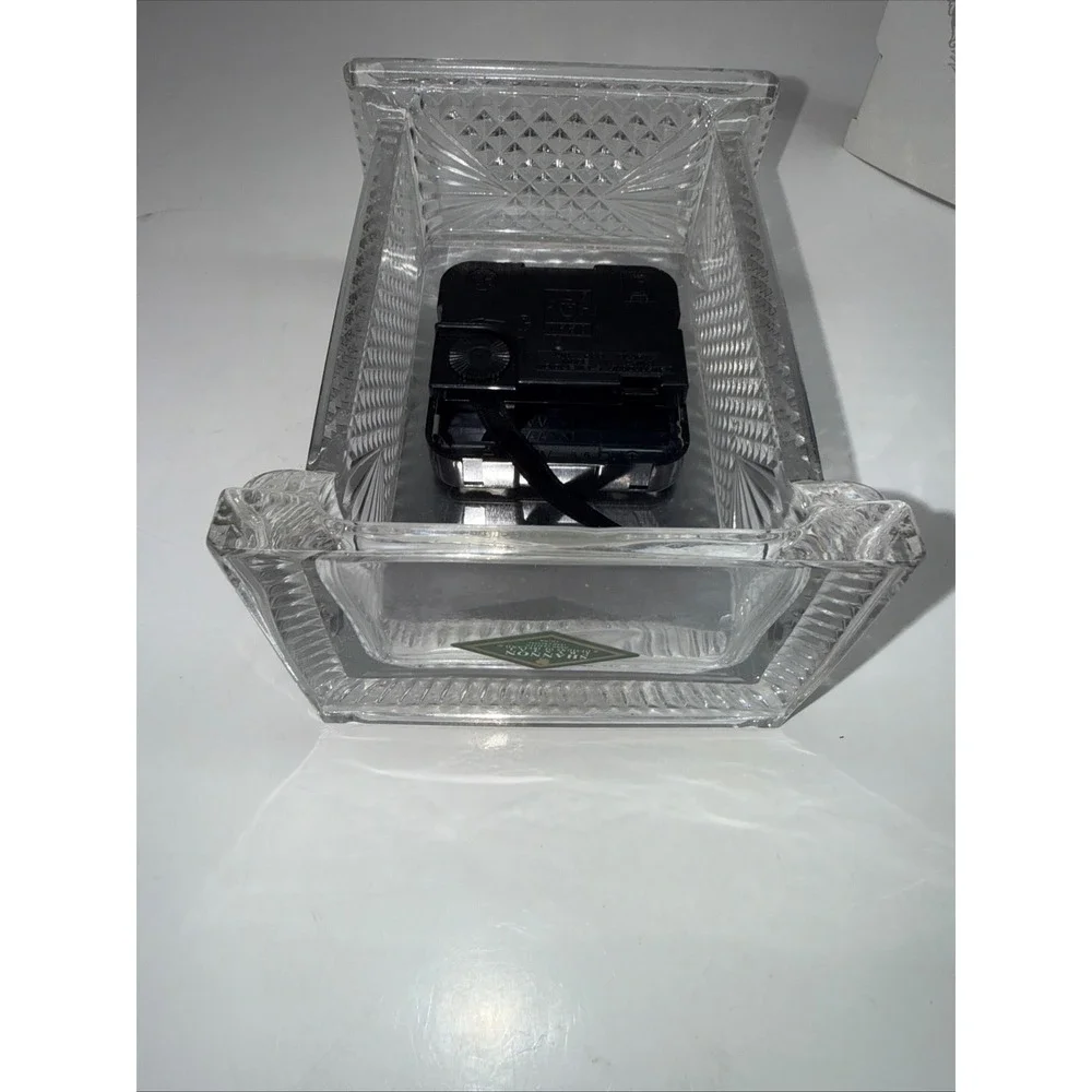 Shannon Crystal by Godinger Carriage Clock Lead Crystal Quartz Desk Mantle Clock